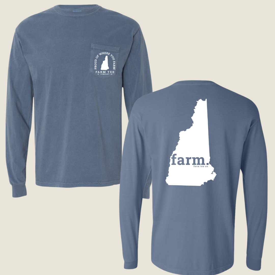 New Hampshire FARM Pocket Long Sleeve Tee