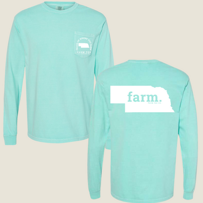 Nebraska FARM Pocket Long Sleeve Tee