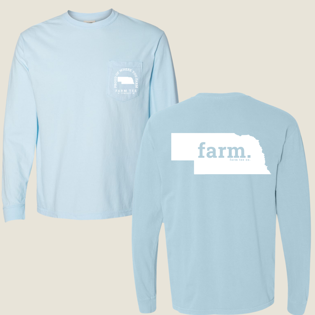 Nebraska FARM Pocket Long Sleeve Tee