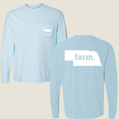 Nebraska FARM Pocket Long Sleeve Tee