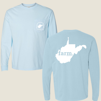 West Virginia FARM Pocket Long Sleeve Tee