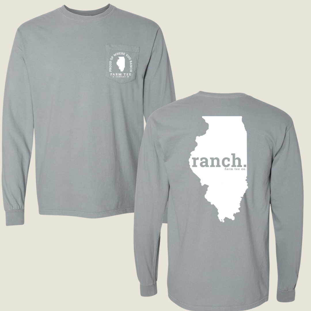 Illinois RANCH Pocket Long Sleeve Tee