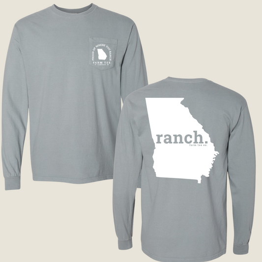 Georgia RANCH Pocket Long Sleeve Tee