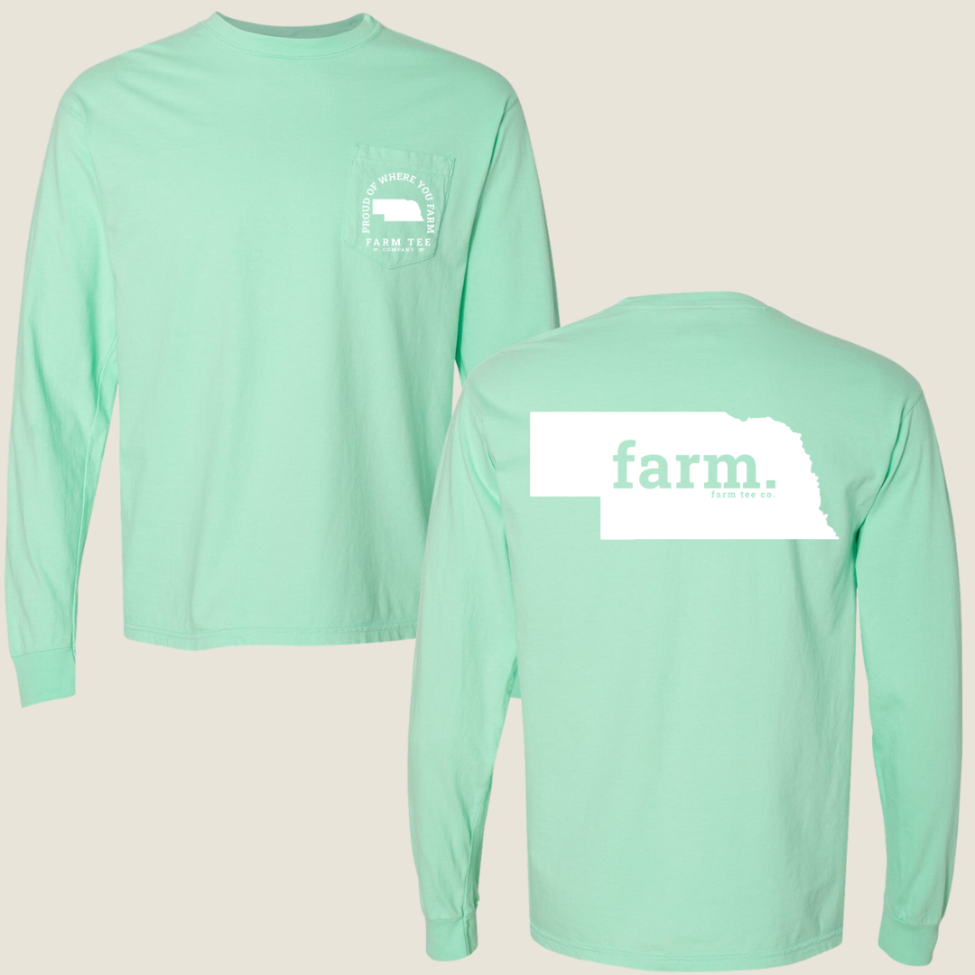 Nebraska FARM Pocket Long Sleeve Tee