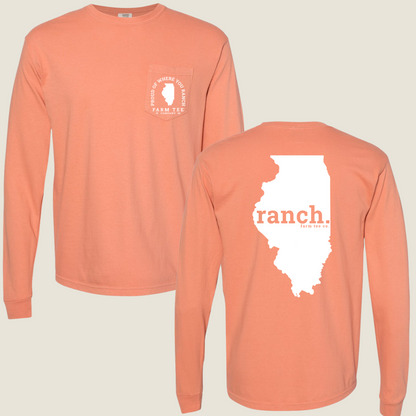 Illinois RANCH Pocket Long Sleeve Tee