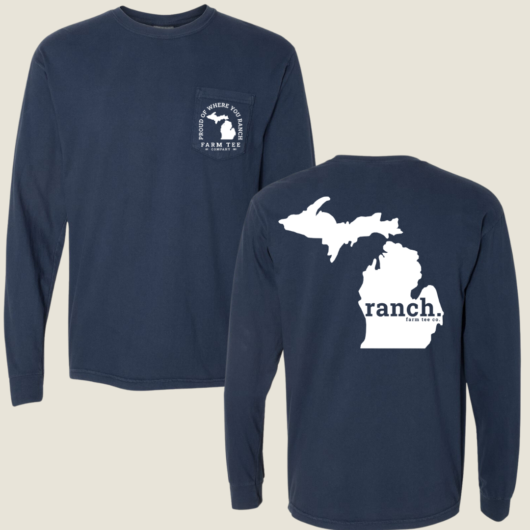 Michigan RANCH Pocket Long Sleeve Tee